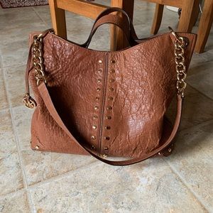 Michael Kors Purse, Chestnut with gold accents